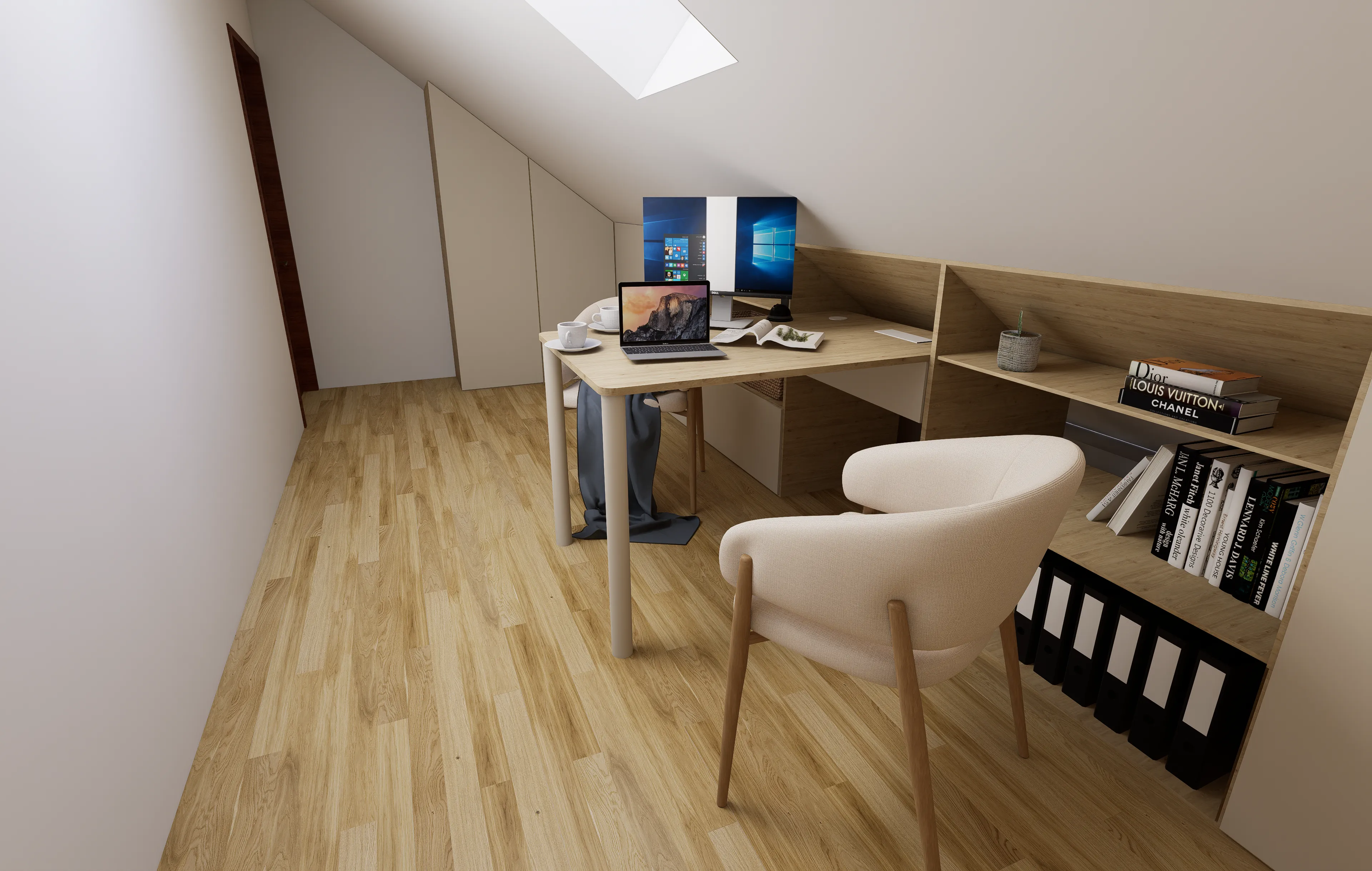 Salon z aneksem kuchennym — Mieszkanie · 65 m²